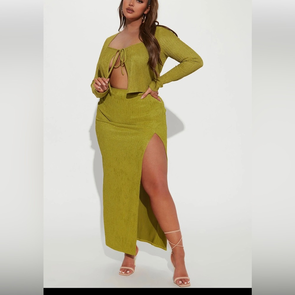 Two Piece OPEN blouse set